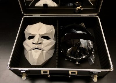 masker in koffer
